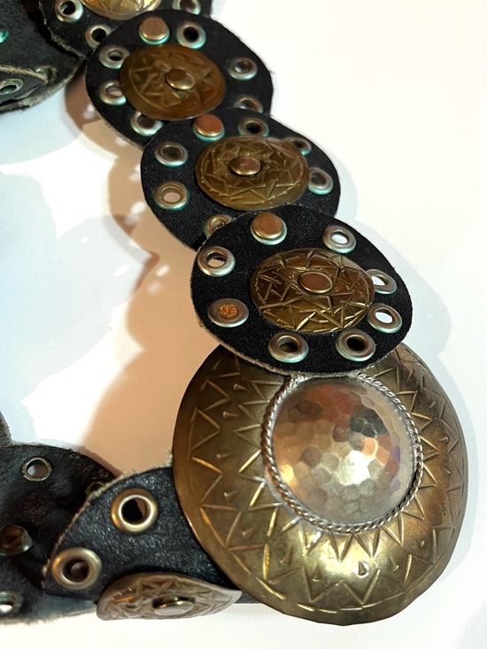 Moroccan Riveted Circle Leather belt main image 5